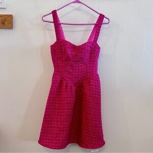 NWT Cider Fuchsia Tweed Mini Corset Style Dress